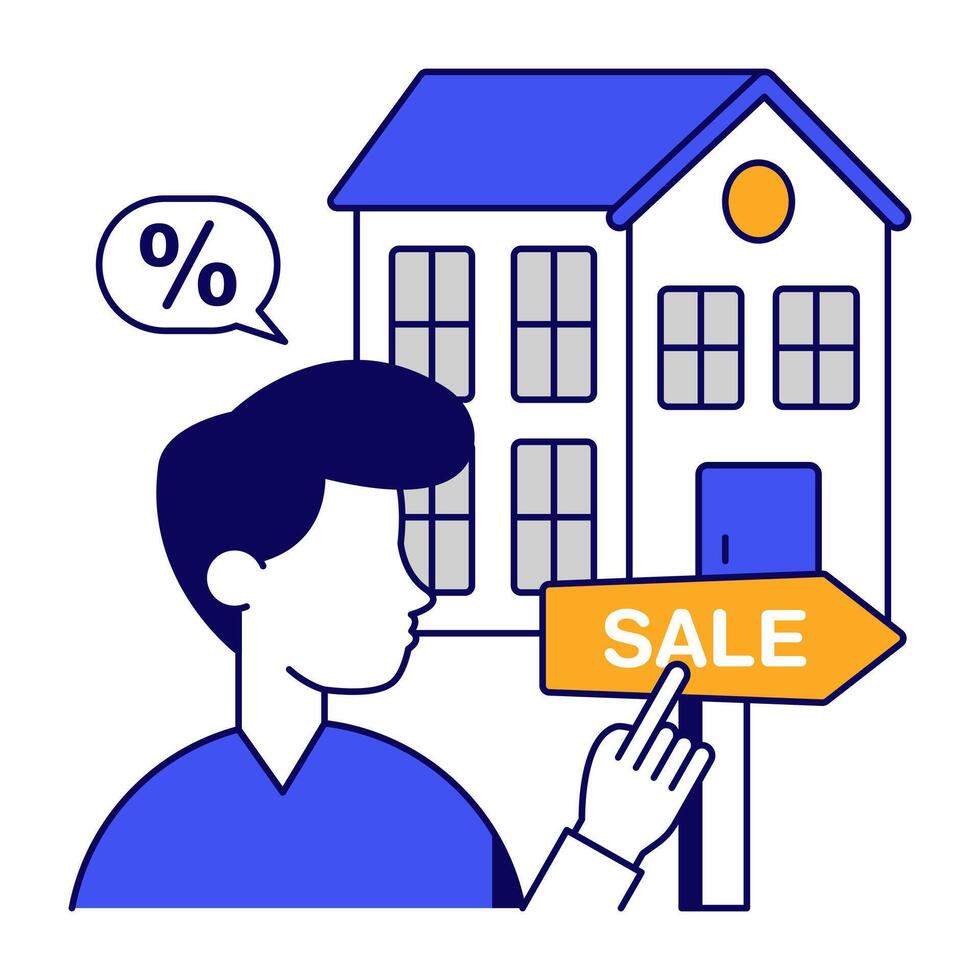 download icon of sale board vector