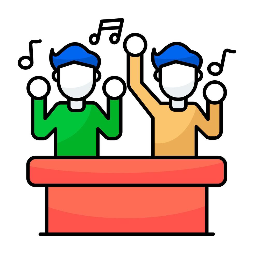 A beautiful icon of dancing guy vector