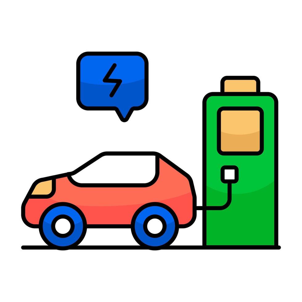 Modern icon of car charging vector