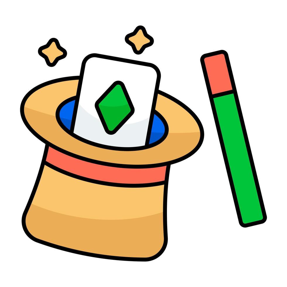 Creative design icon of magician hats vector