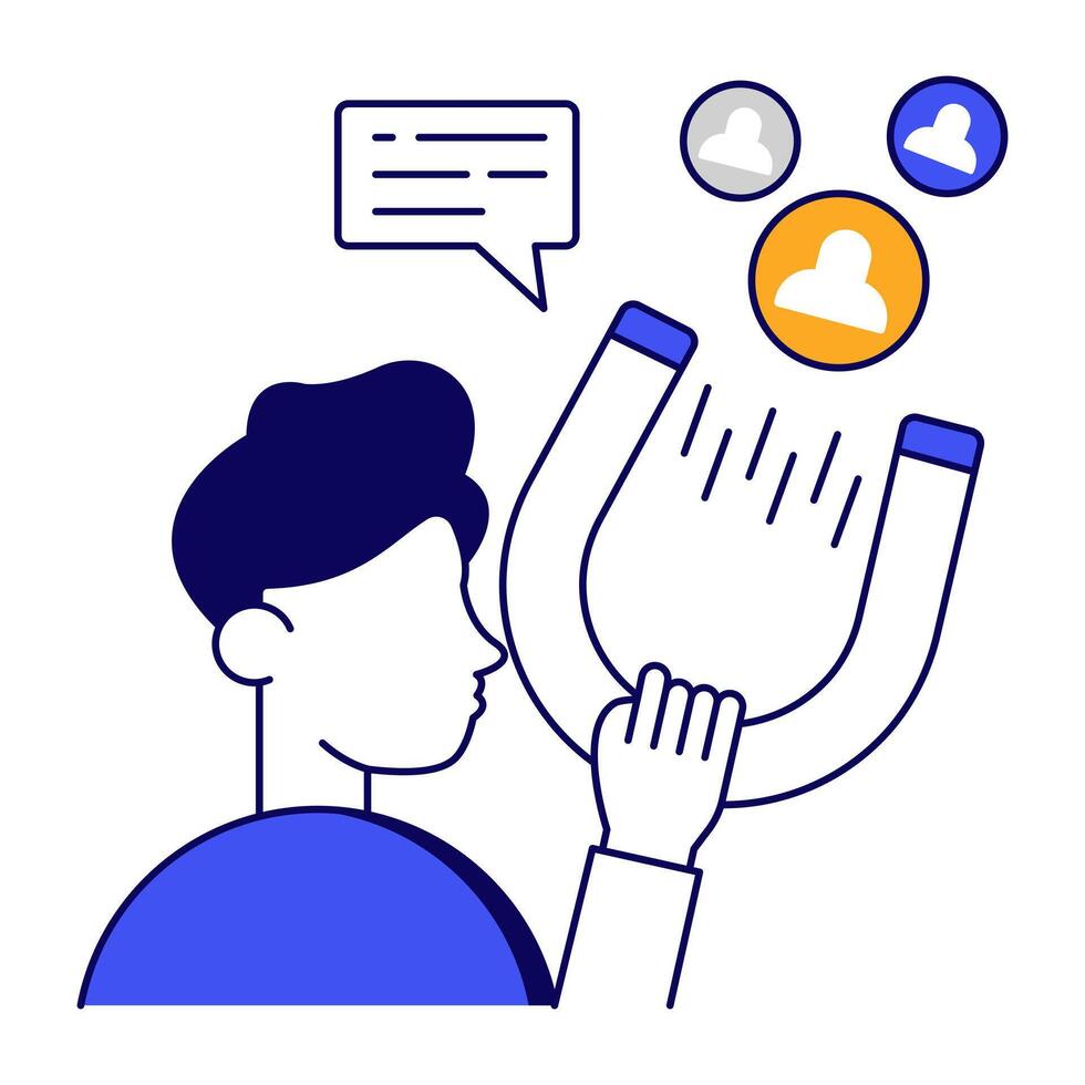 Perfect icon of attract customers vector