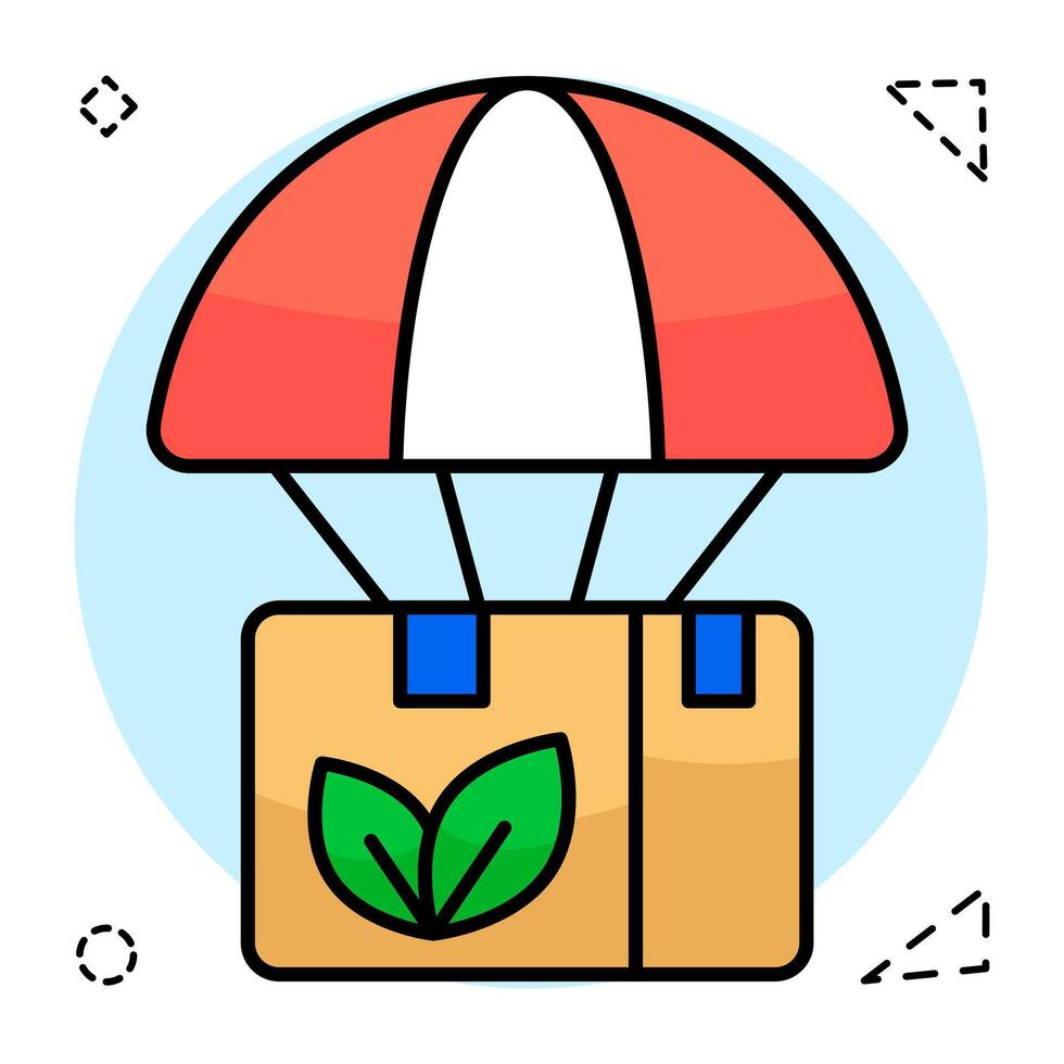 Unique design icon of eco box vector