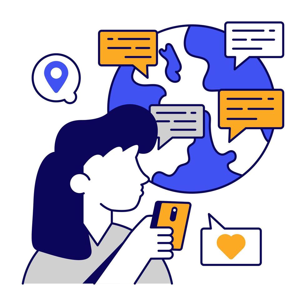A design icon of global chattings vector