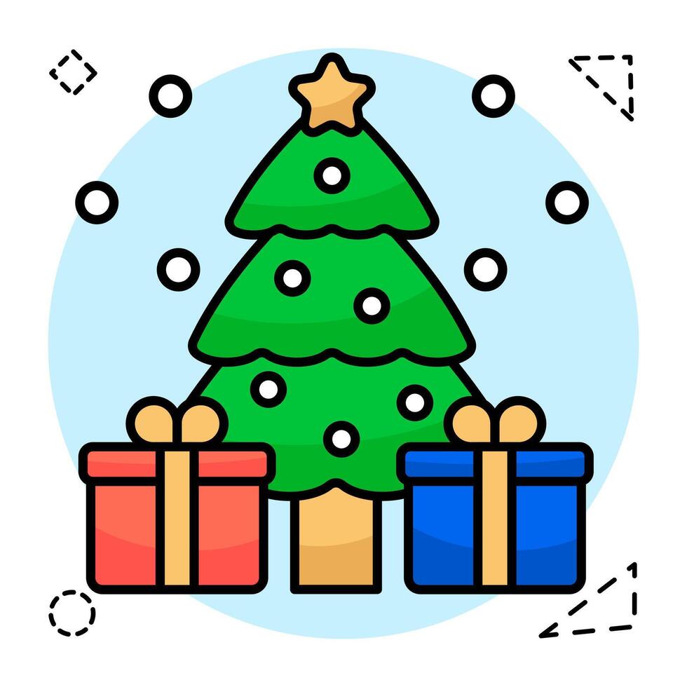 A colored design icon of Christmas trees vector