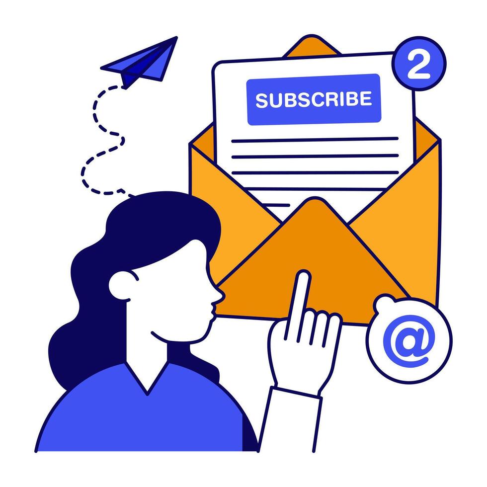 A premium download icon of subscribe mail vector