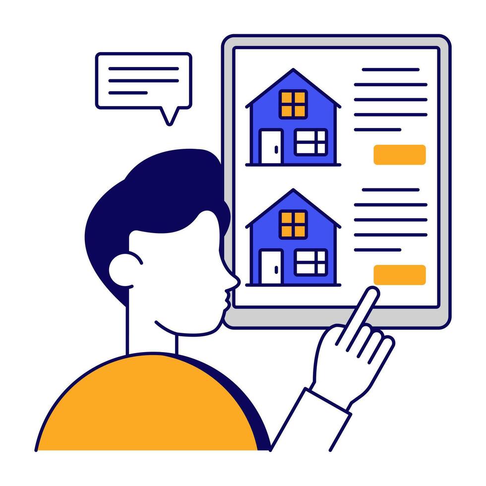 Conceptual design icon of mobile real estate vector