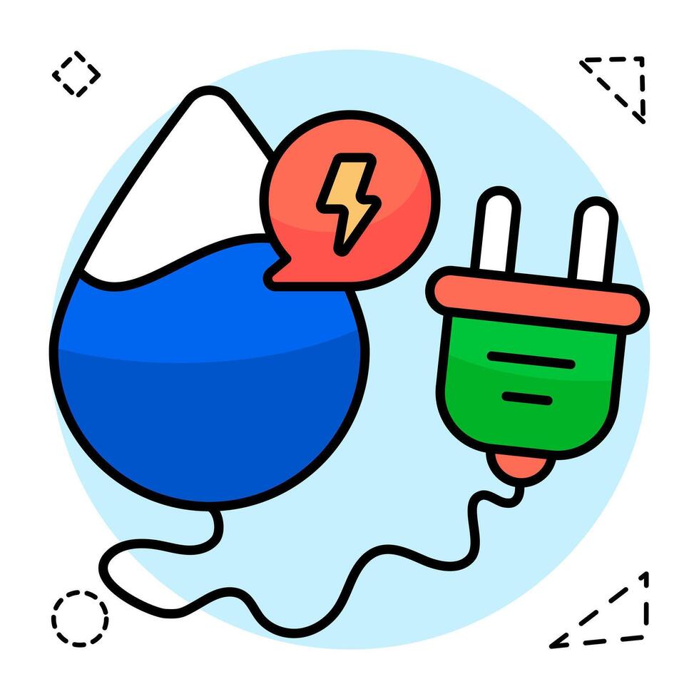 Modern colored design icon of hydro power vector
