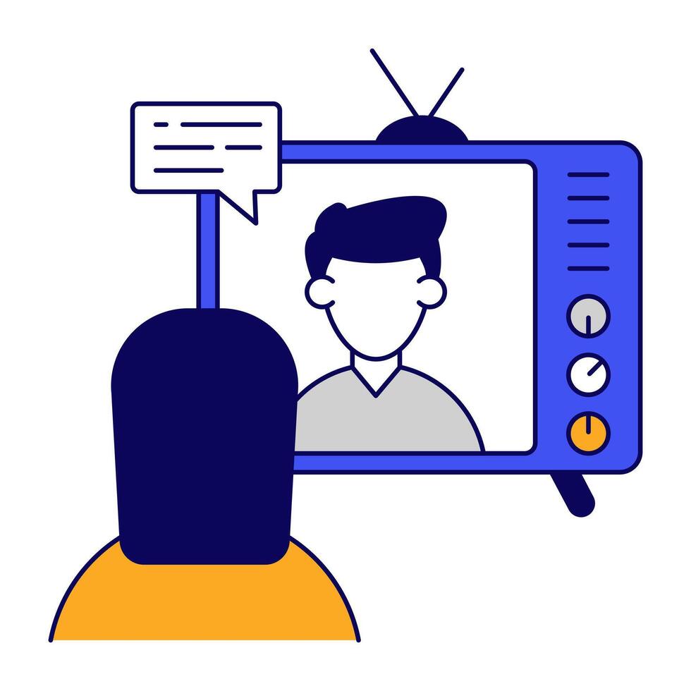 Modern design icon of tv transmission vector