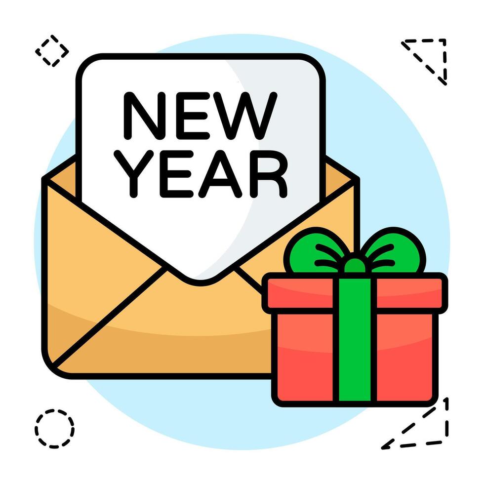 Premium colored design icon of new Year Invitation vector