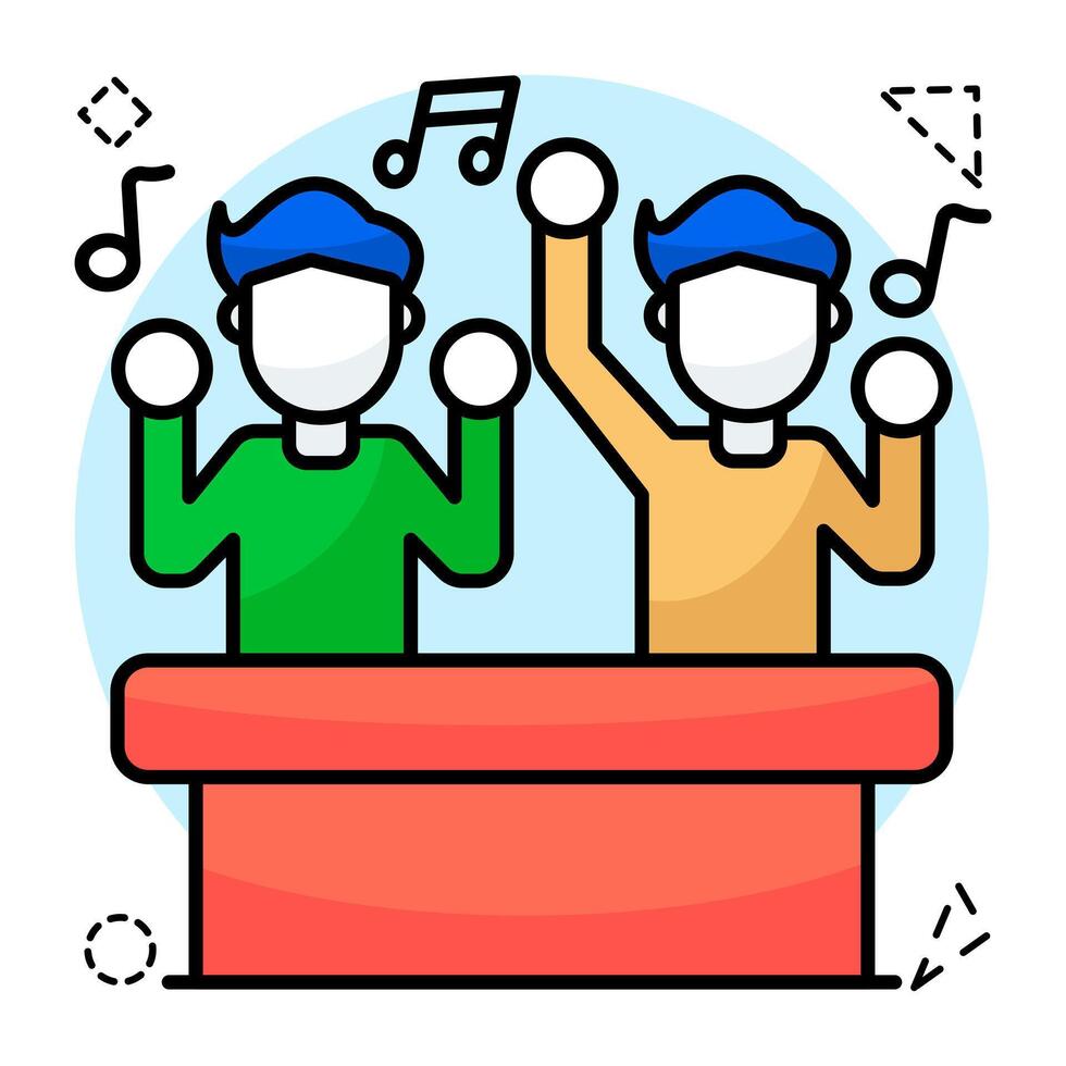 Acolored beautiful design icon of dancing guy vector