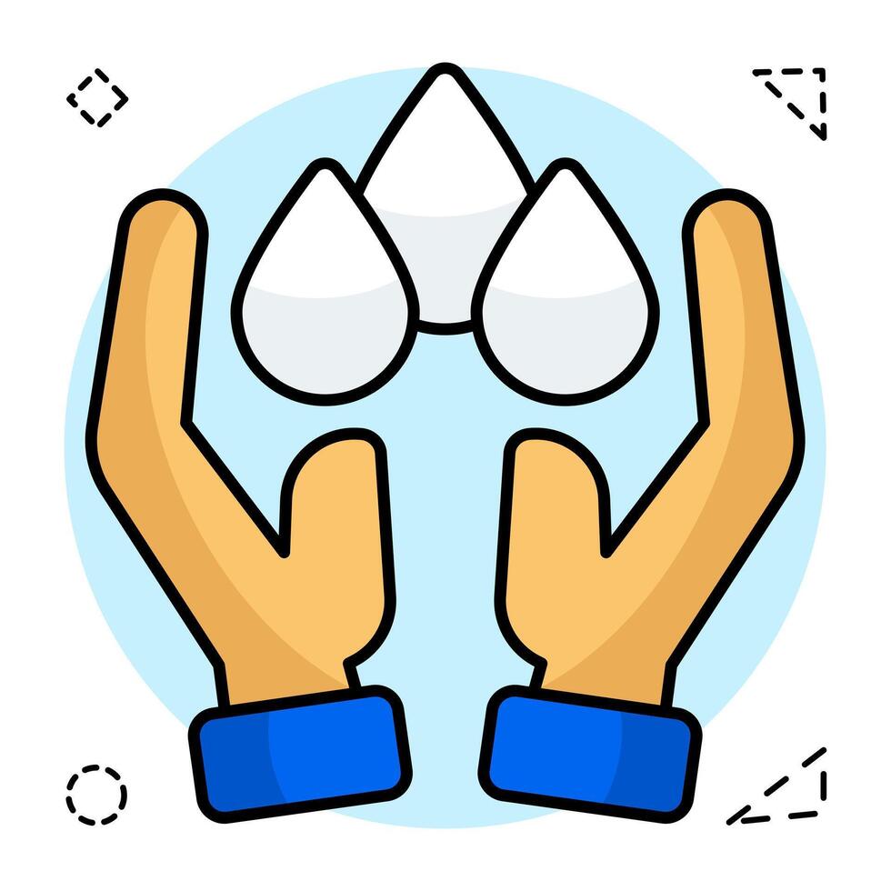 A design icon of water care vector