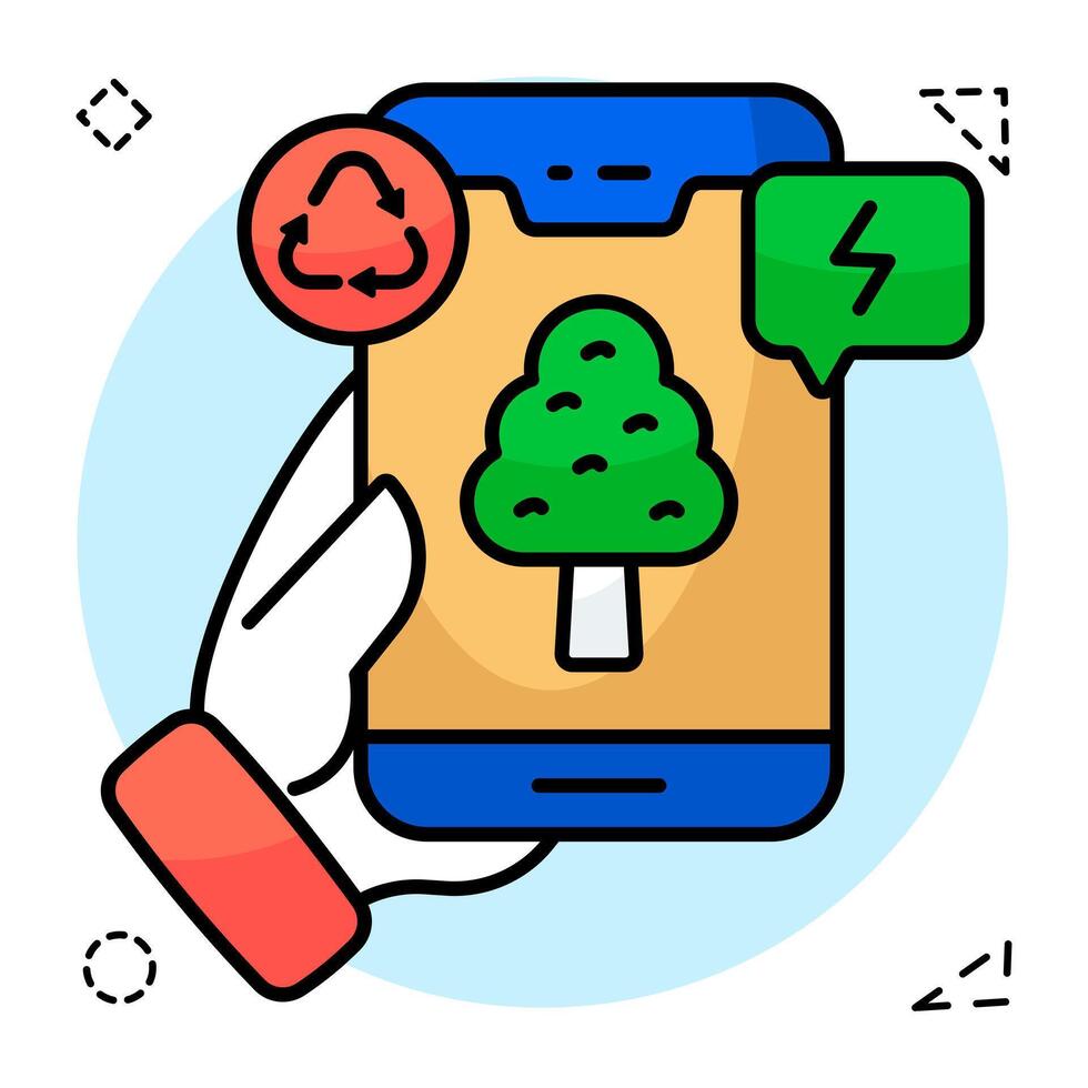 Premium download icon of mobile ecology vector