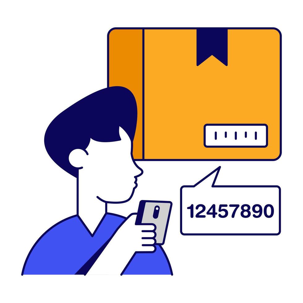 A icon of barcode tracking vector