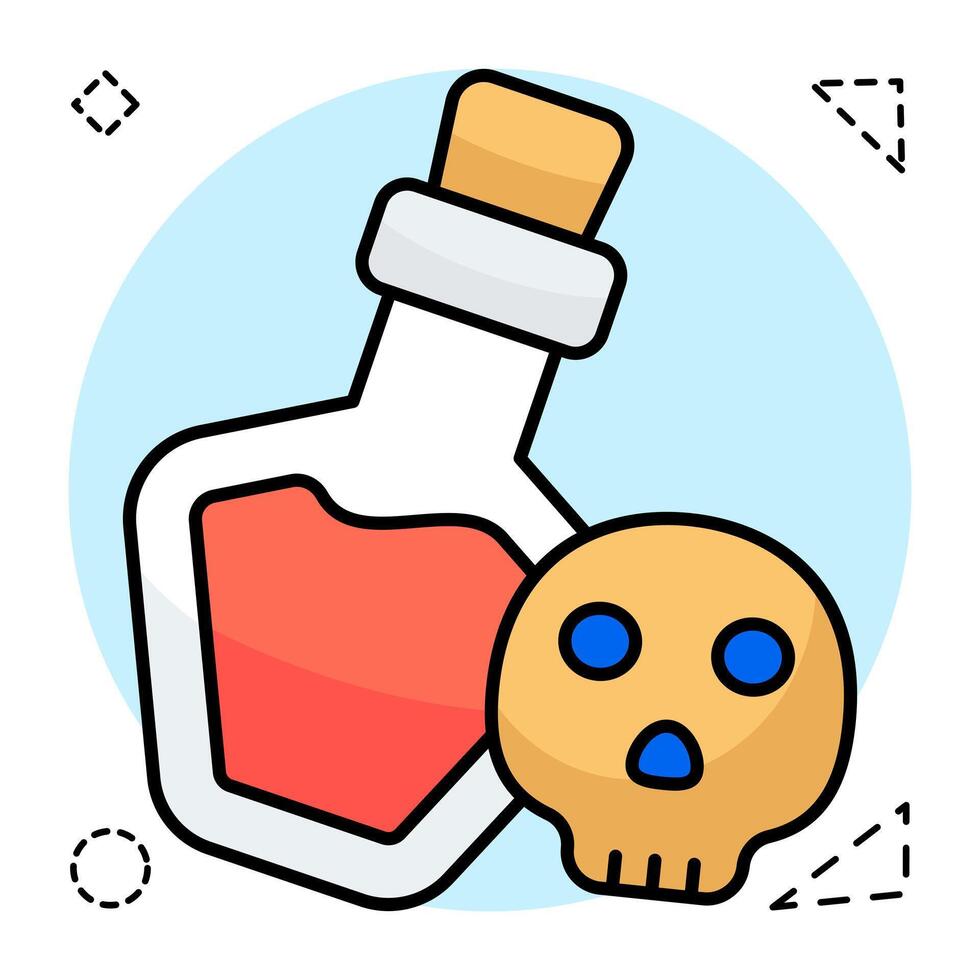 A flat icon design of potion vector