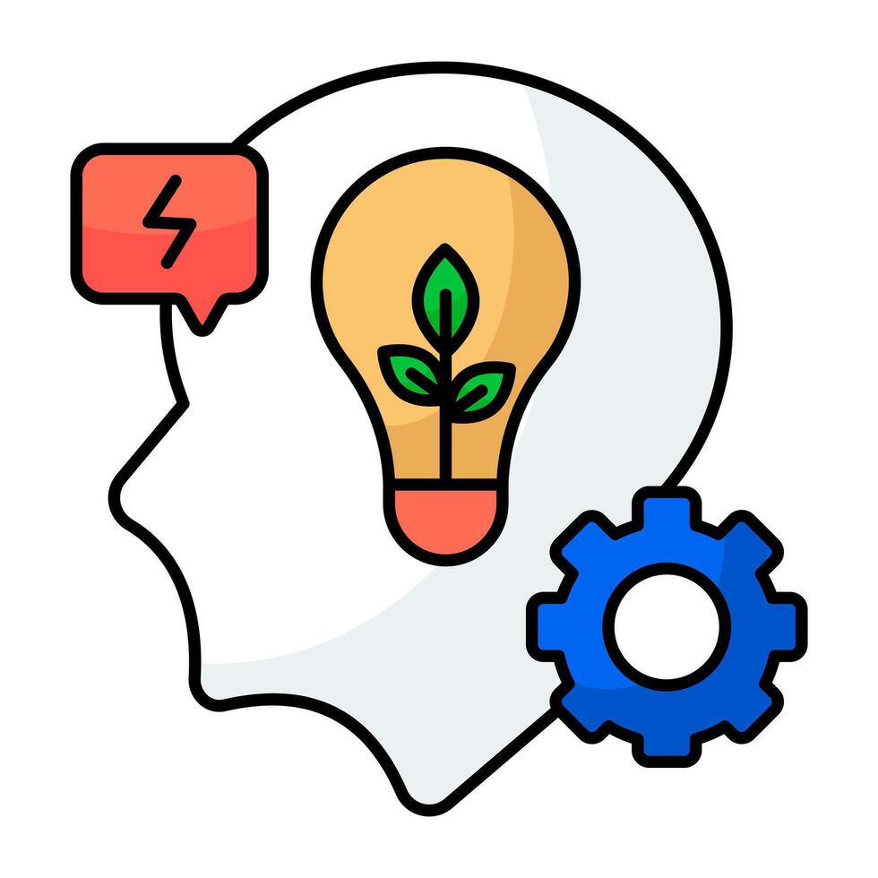 graphic design icon of eco idea vector