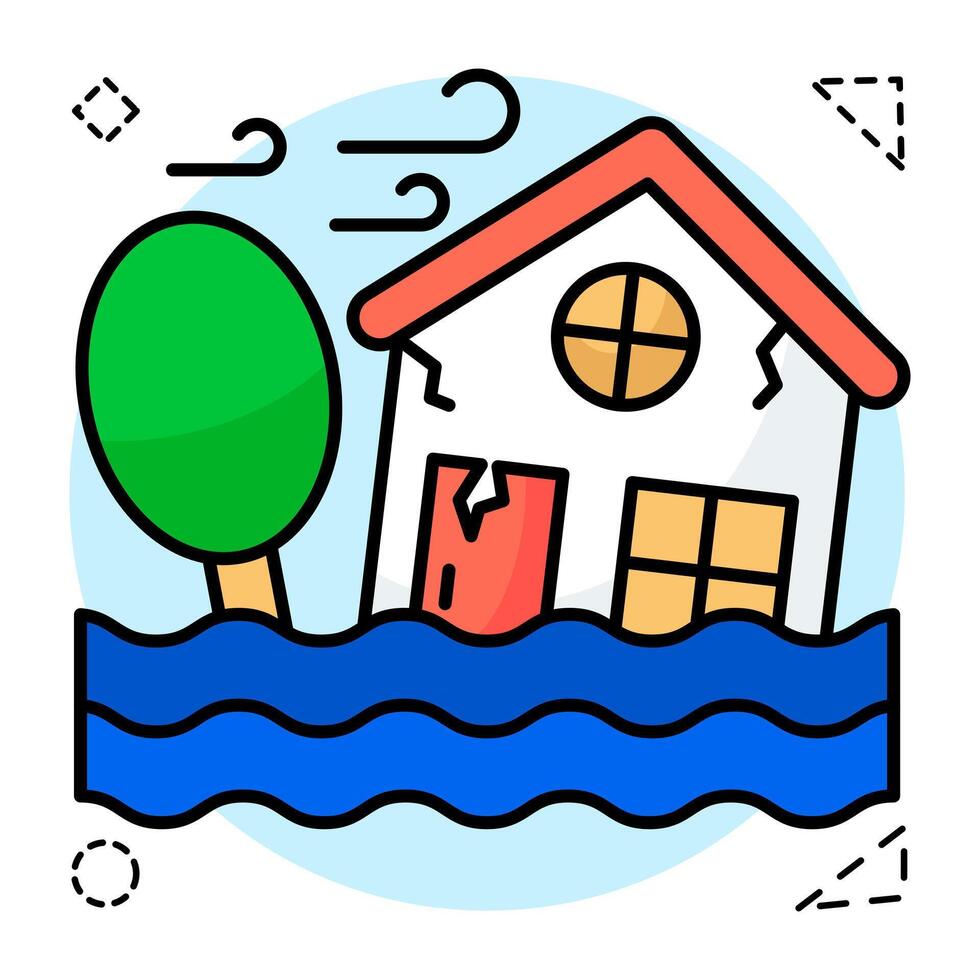 Flood icon in design isolated on white background vector