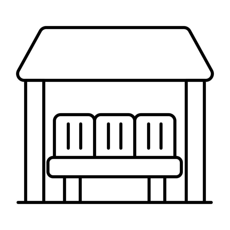An icon design of waiting area vector