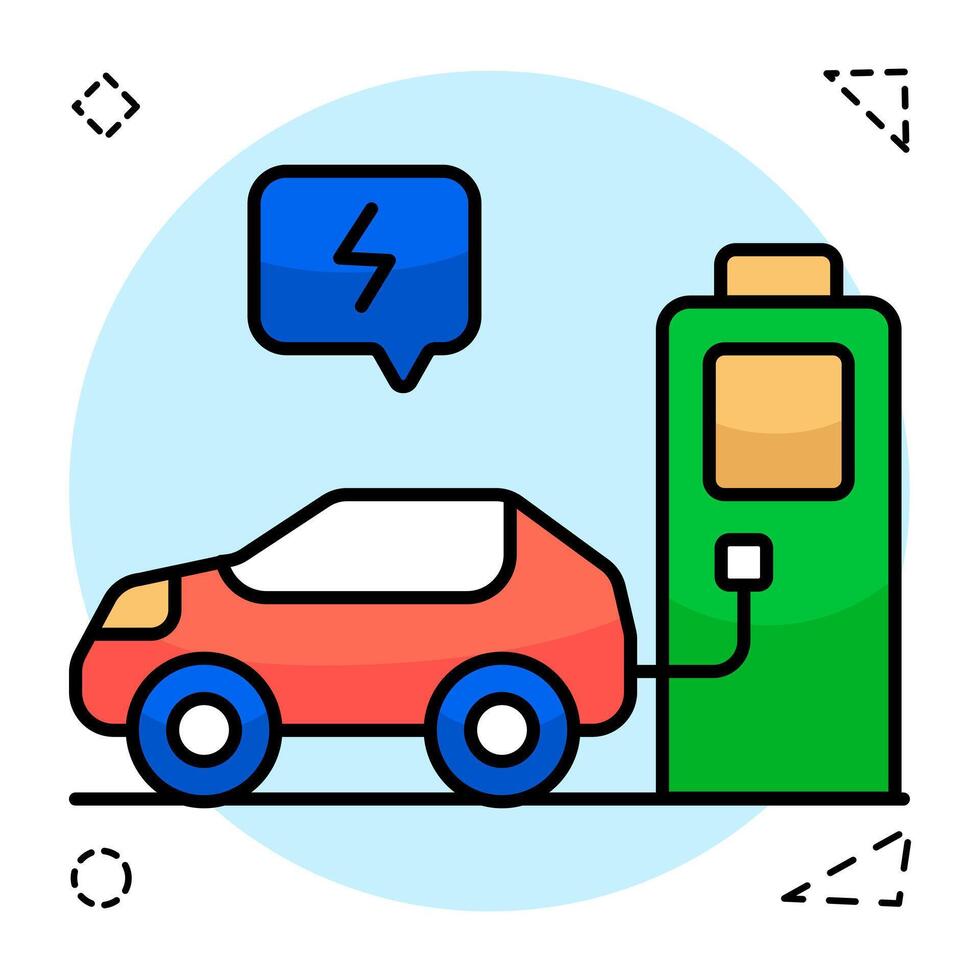 Modern design icon of car charging vector