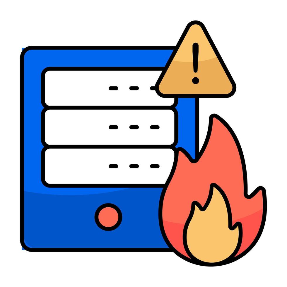 Premium design icon of burn database vector