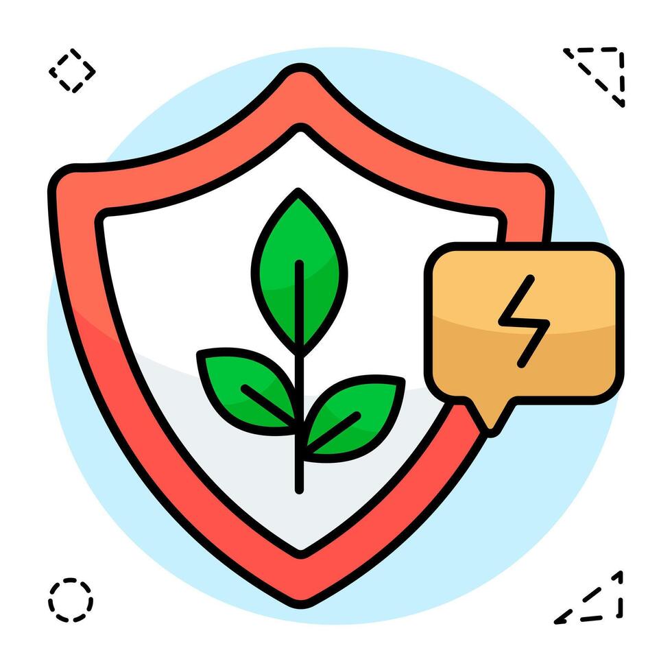 Creative icon of eco security vector
