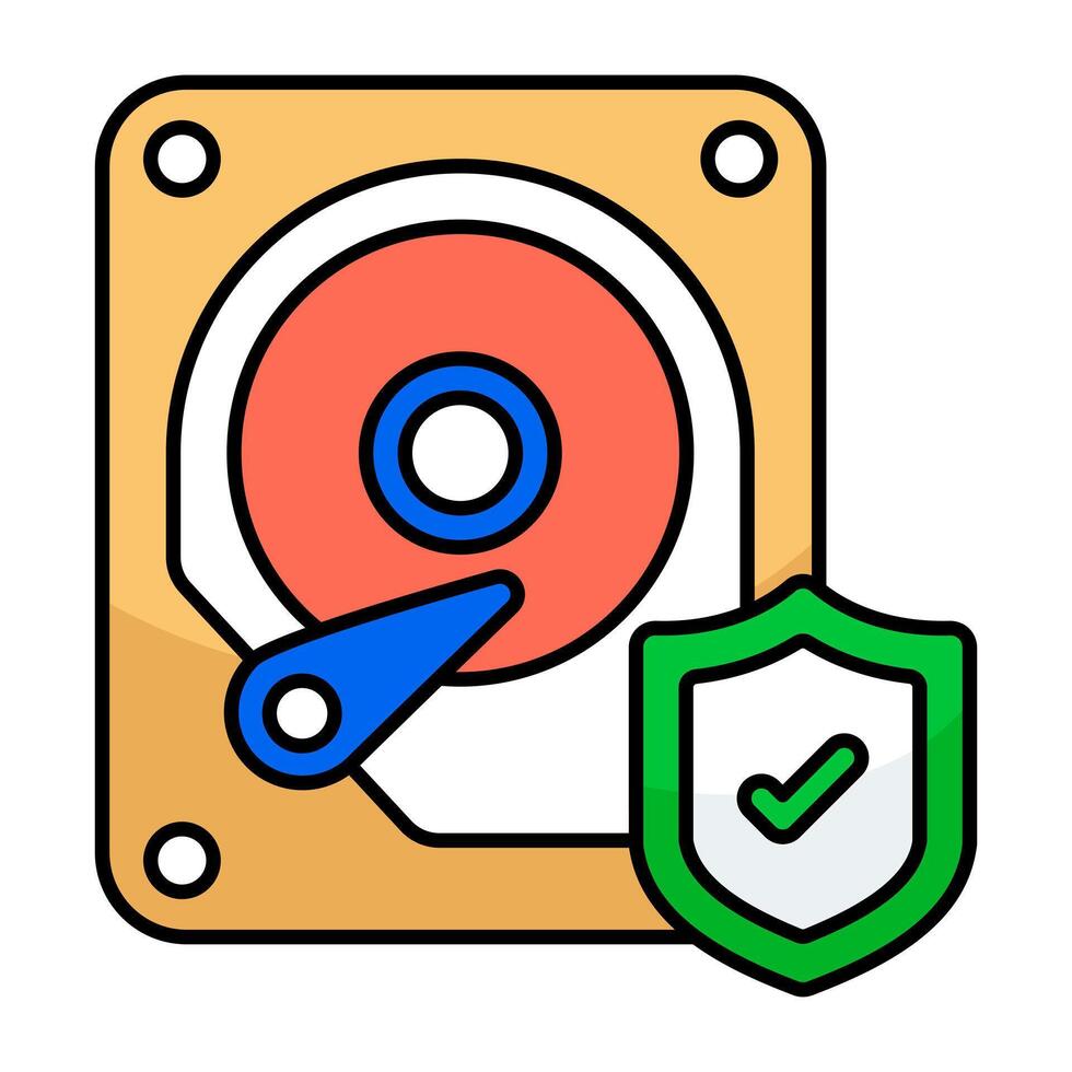 Modern design icon of secure floppy disk vector