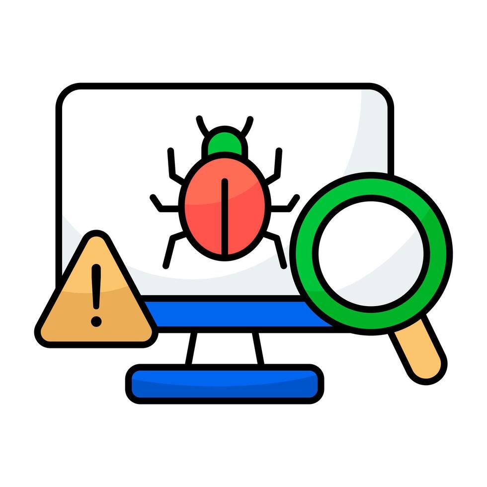 A trendy design icon of search virus vector