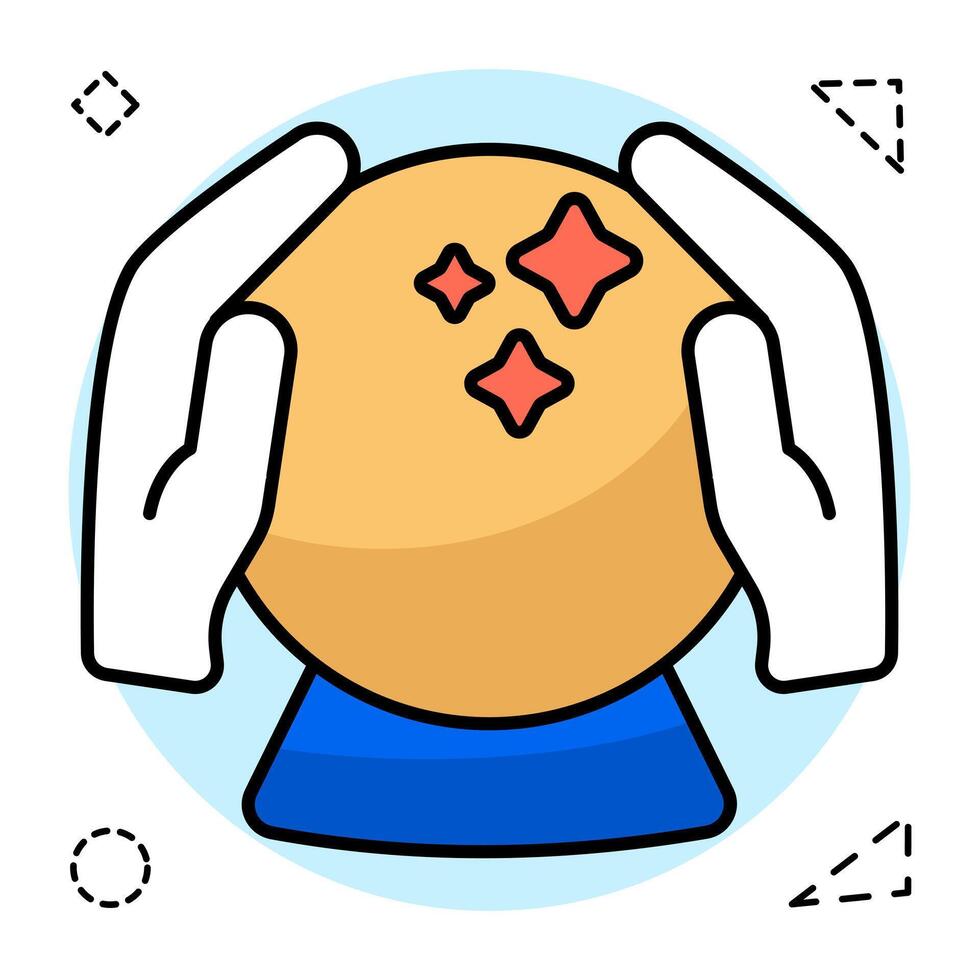 A colored design icon of magic globe vector
