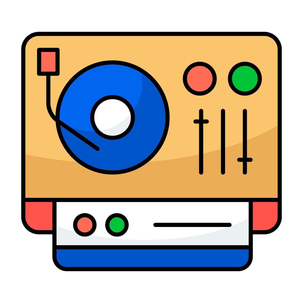 An icon of turntable vector