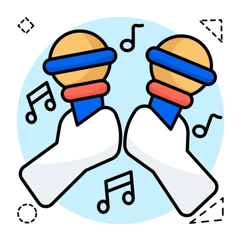 A colored icon design of music vector
