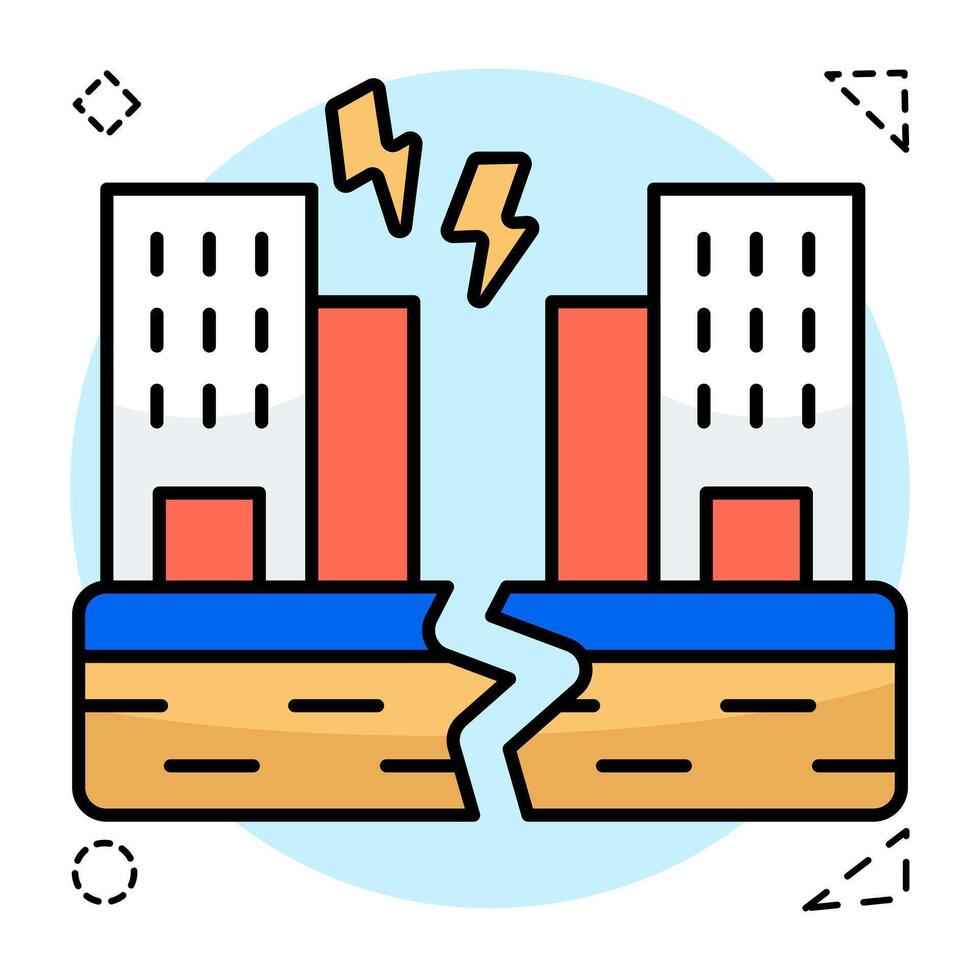 Trendy design icon of earthquake vector