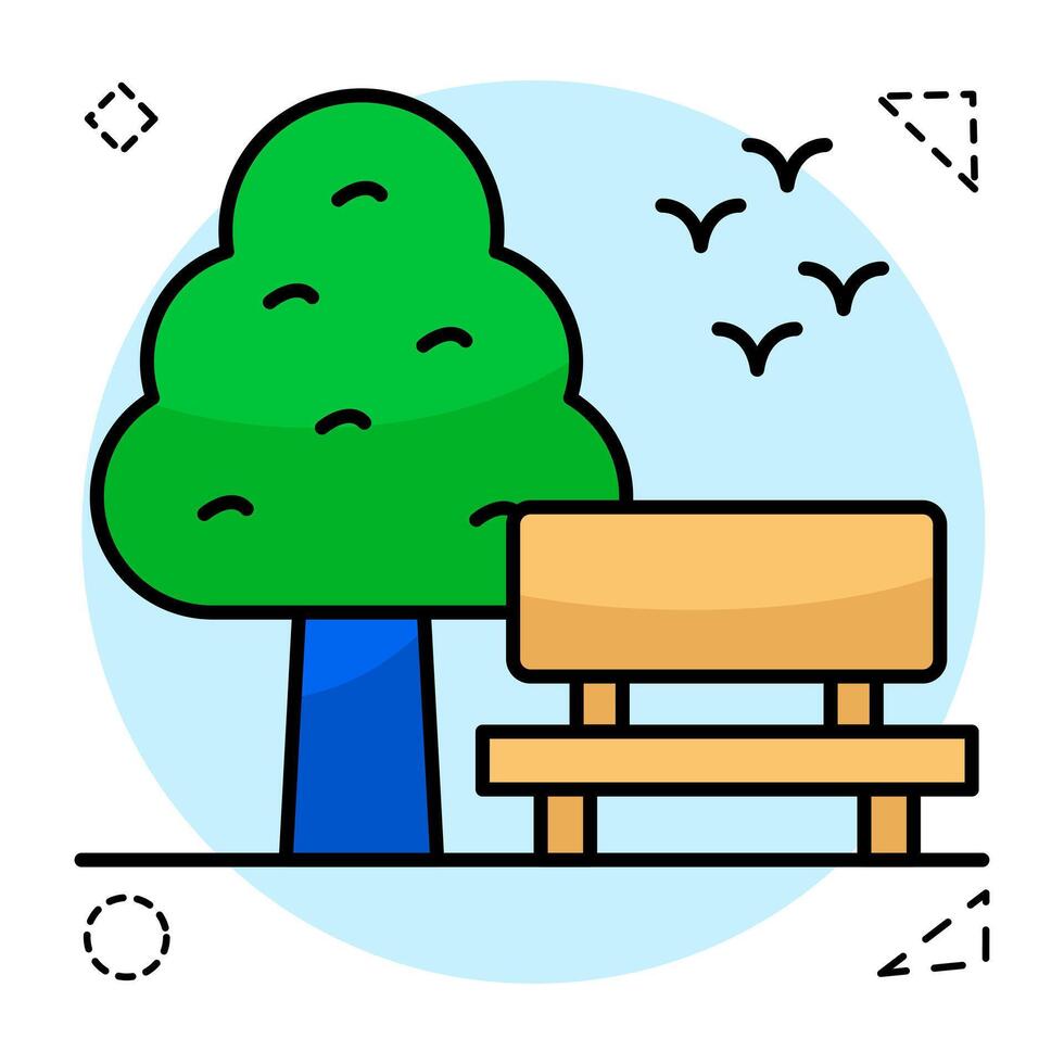 A icon of park landscape vector