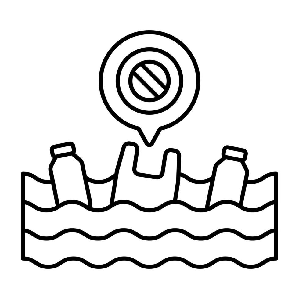 Perfect colored design icon of water pollution vector
