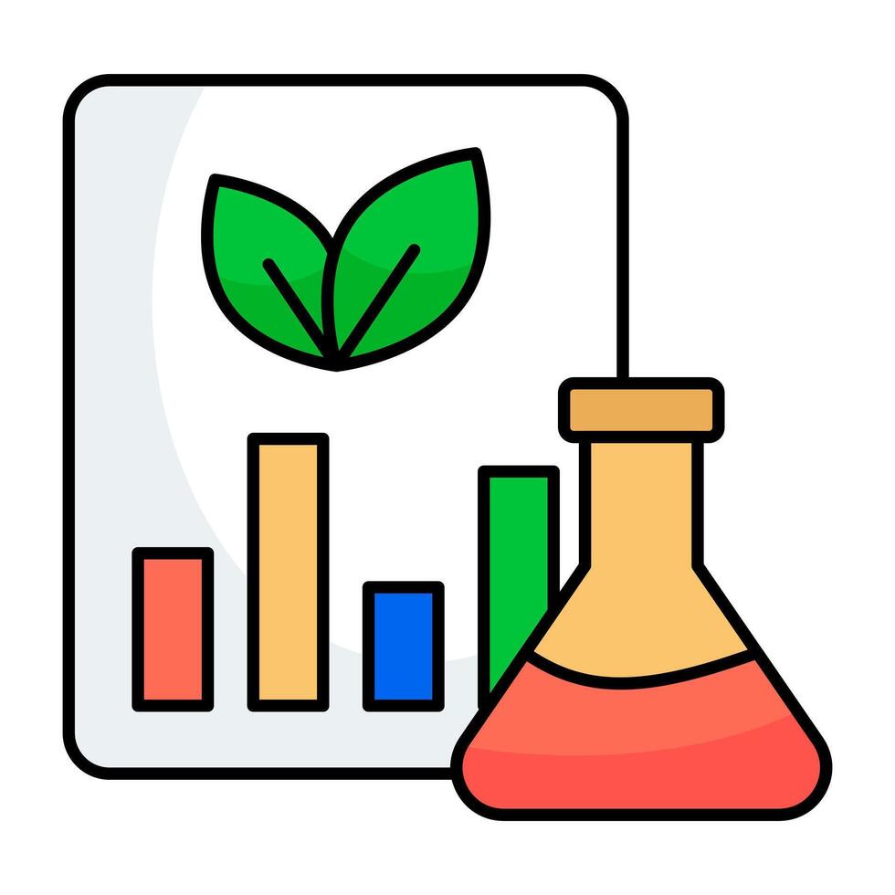 A creative design icon of eco analytics vector