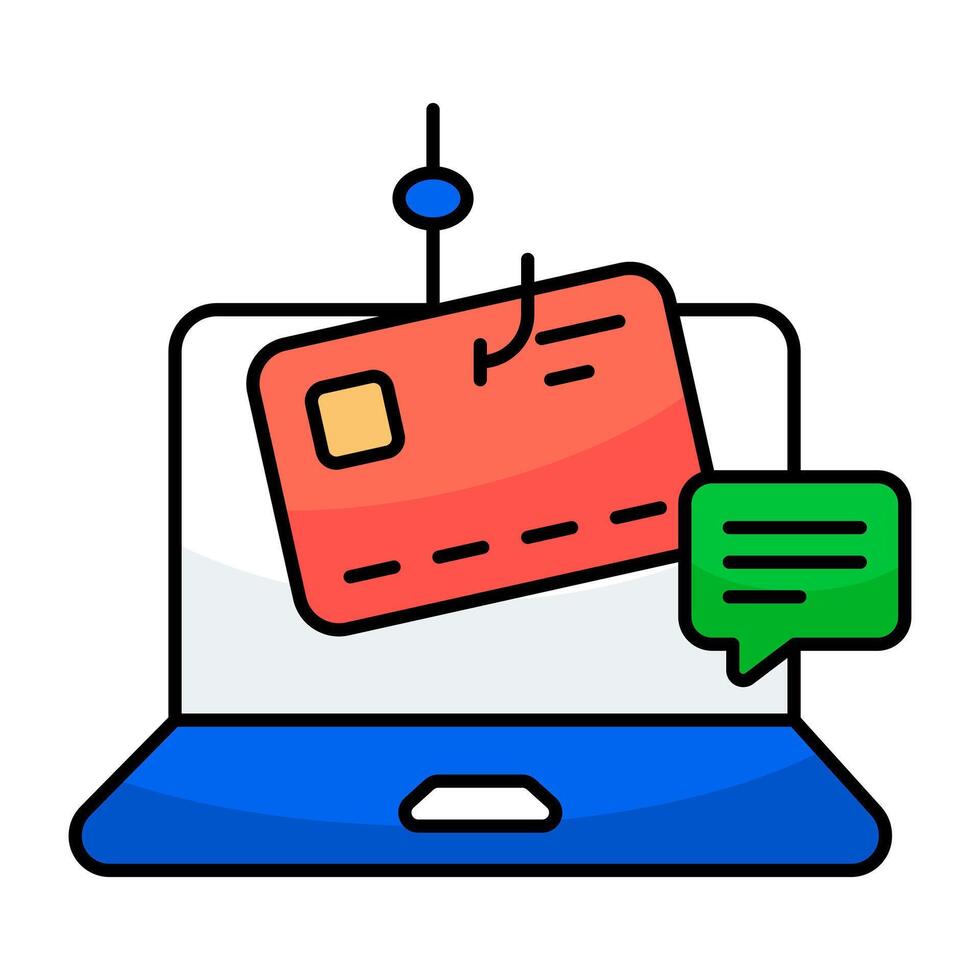 Creative design icon of card phishing vector