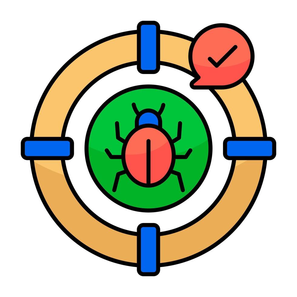 An icon design of virus target vector