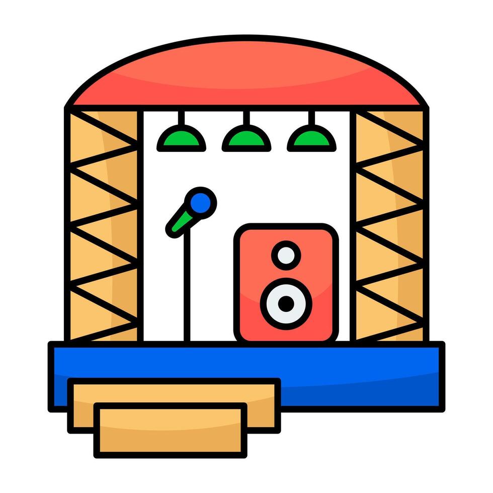 Creative design of concert stage vector