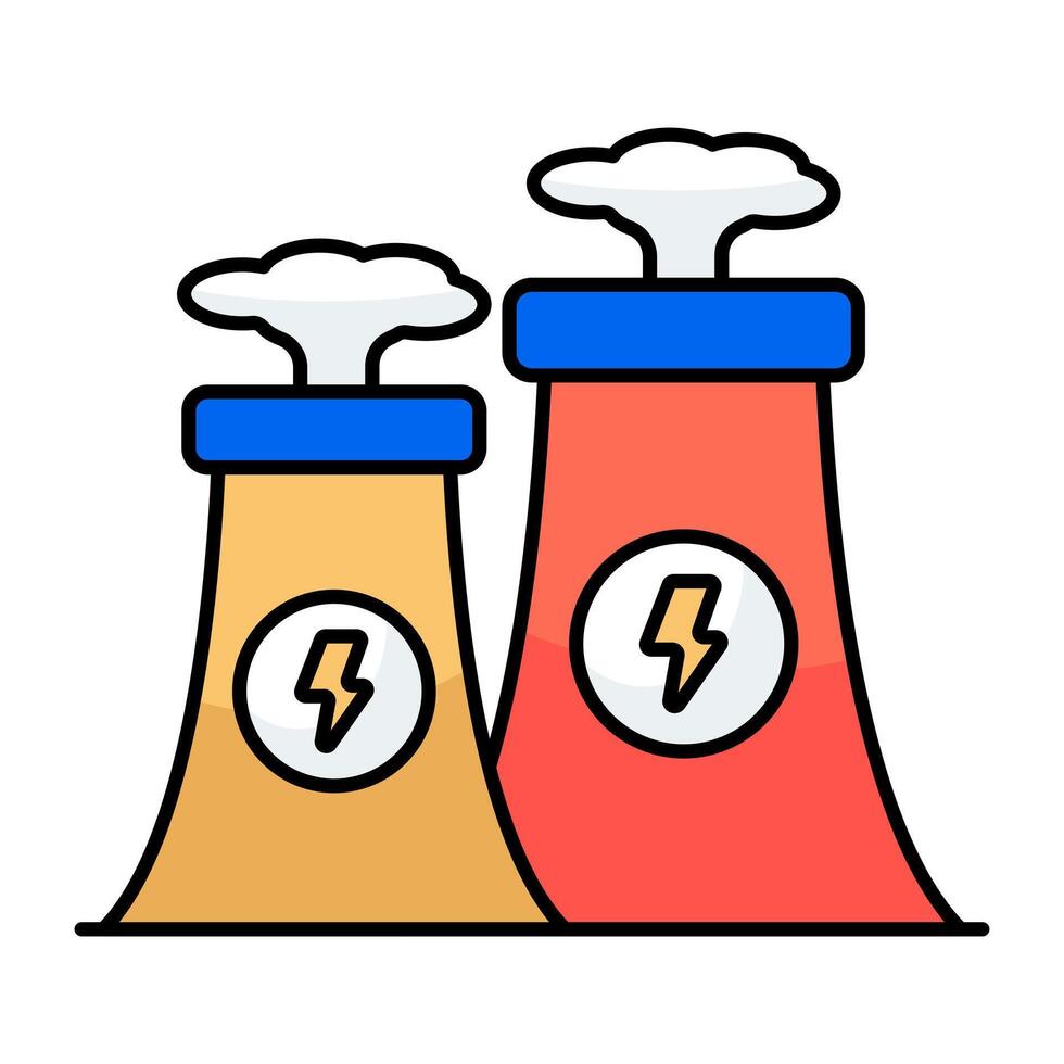 An editable design icon of volcanos vector