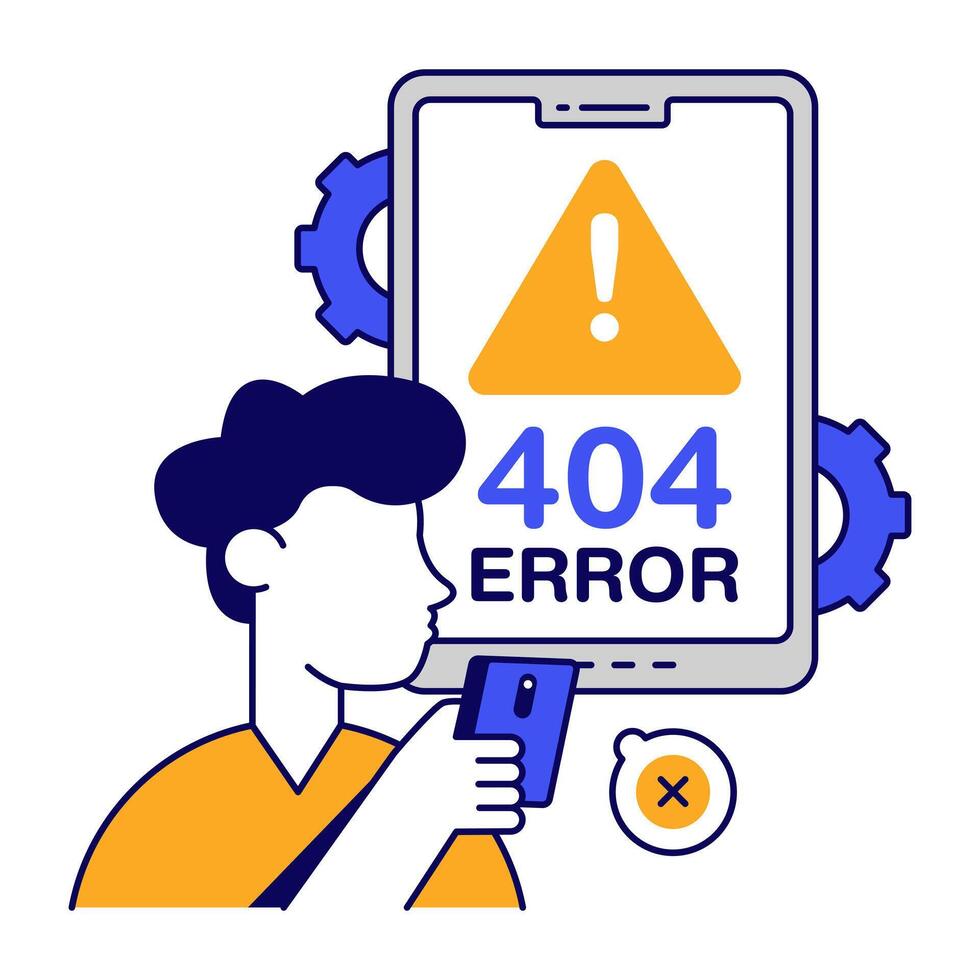 A creative design vectors of error 404 flat