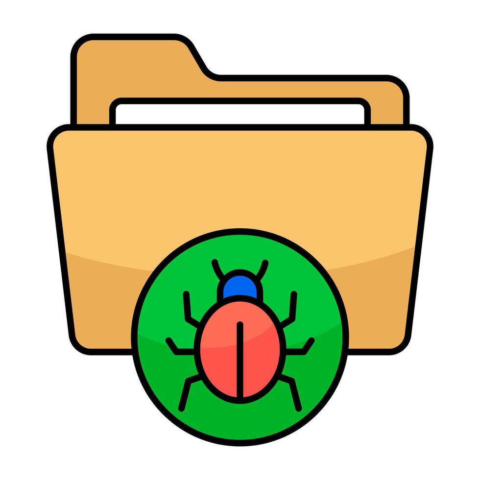 Perfect design icon of folder virus vector
