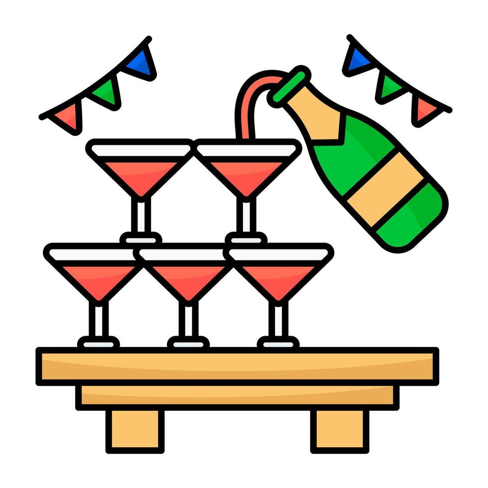 A trendy icon of wine vector