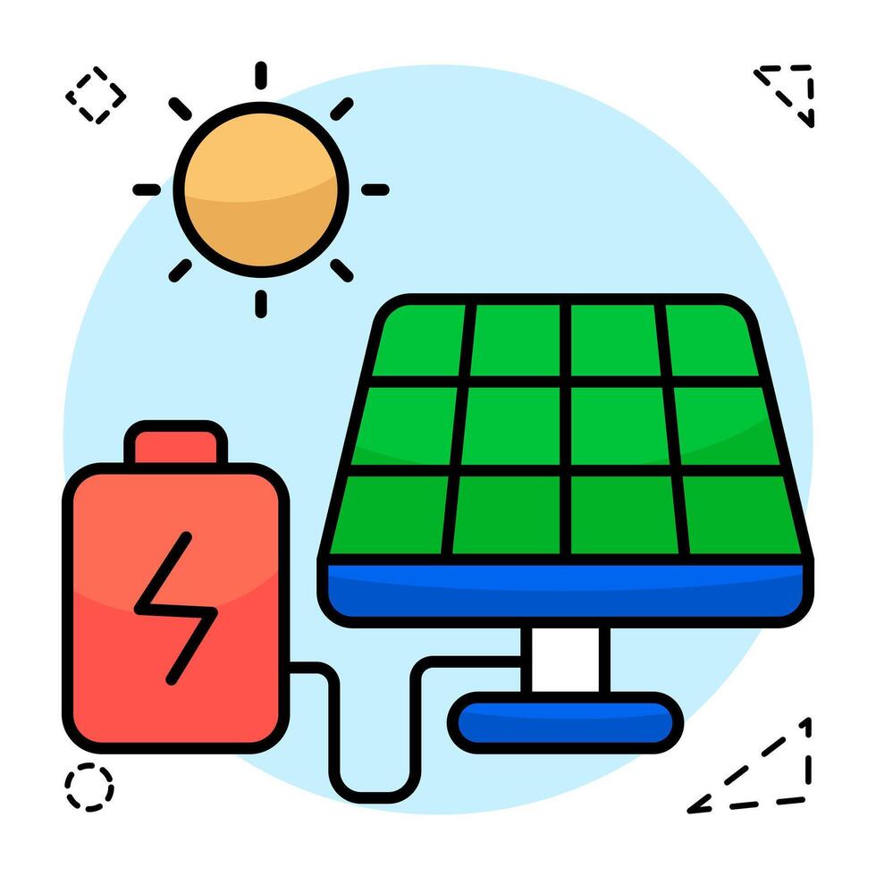 Perfect icon of solar panels vector
