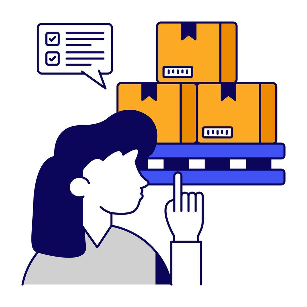 A flat editable design icon of cartons vector