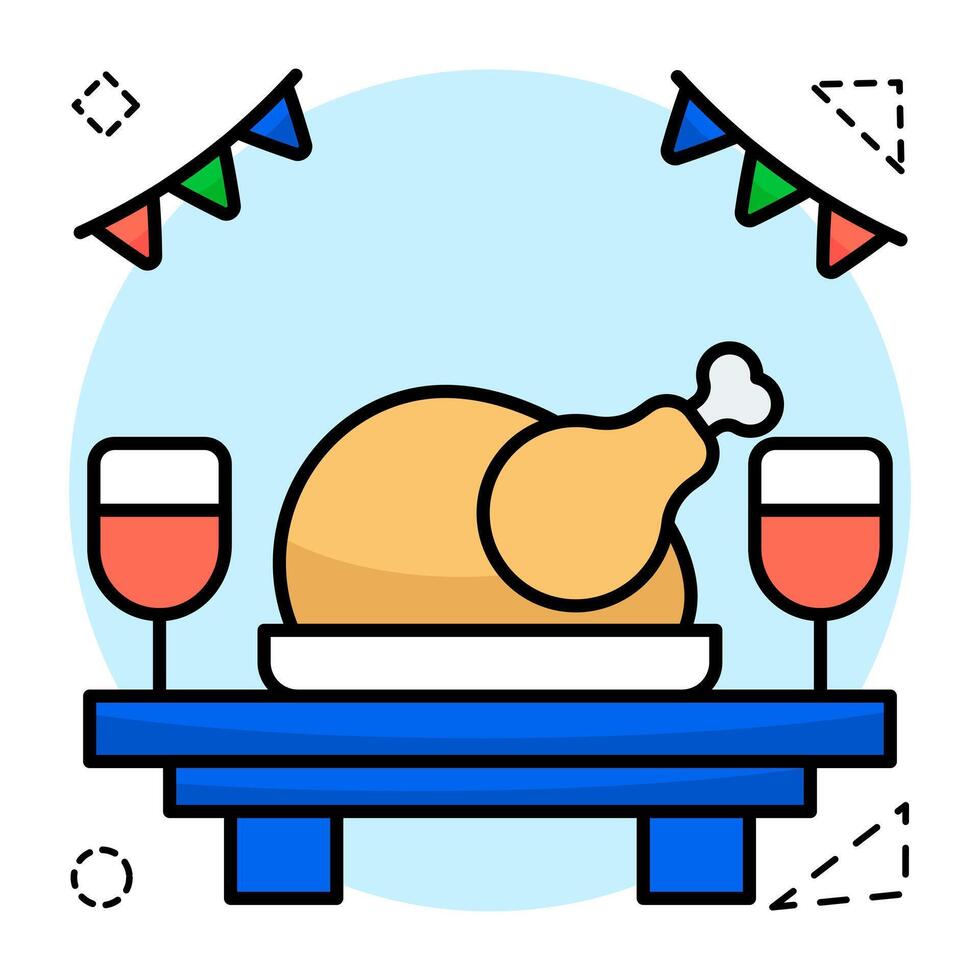 Modern colored design icon of food vector