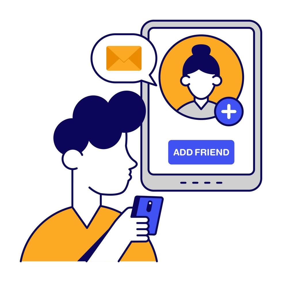 A design icon of add friend vector