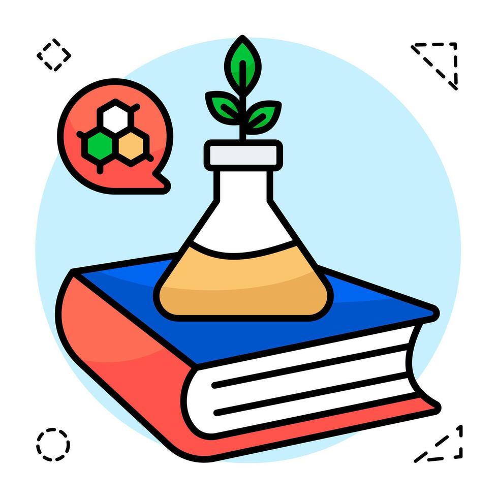Trendy design of chemistry book vector