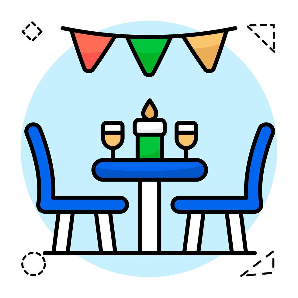 Premium colored design icon of patio vector