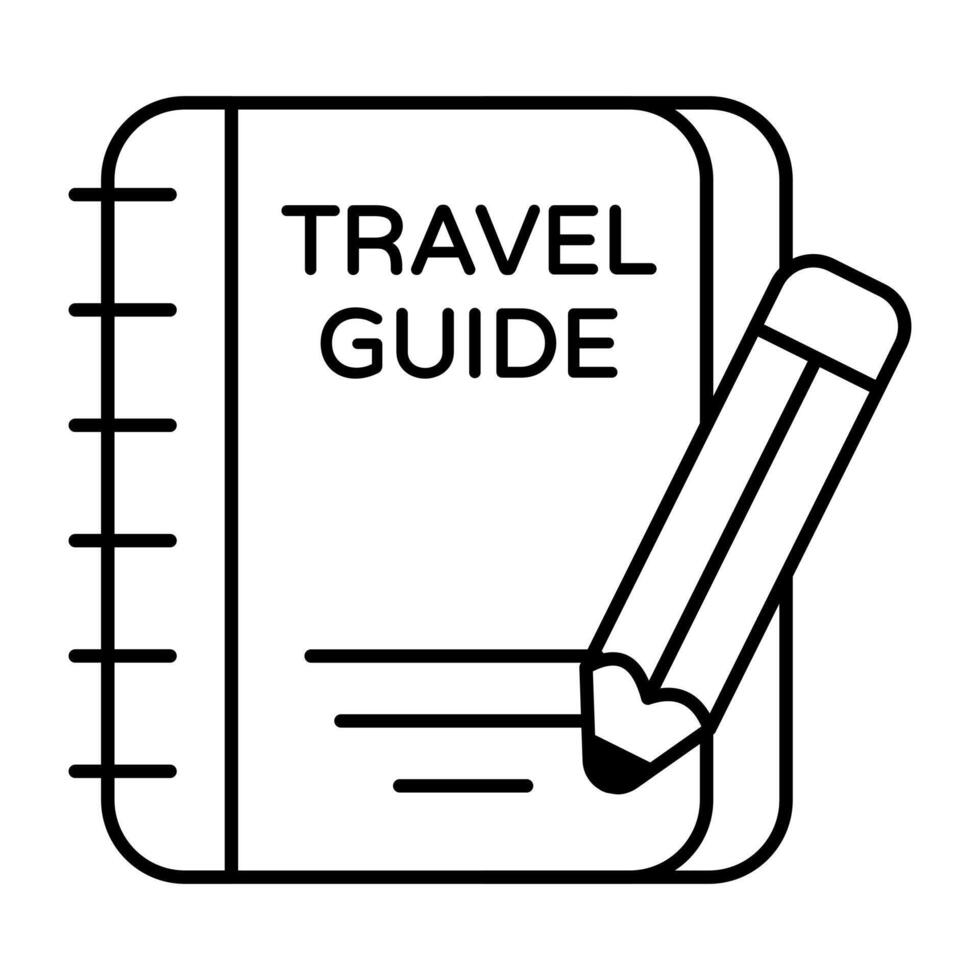 A creative icon of guidebook vector