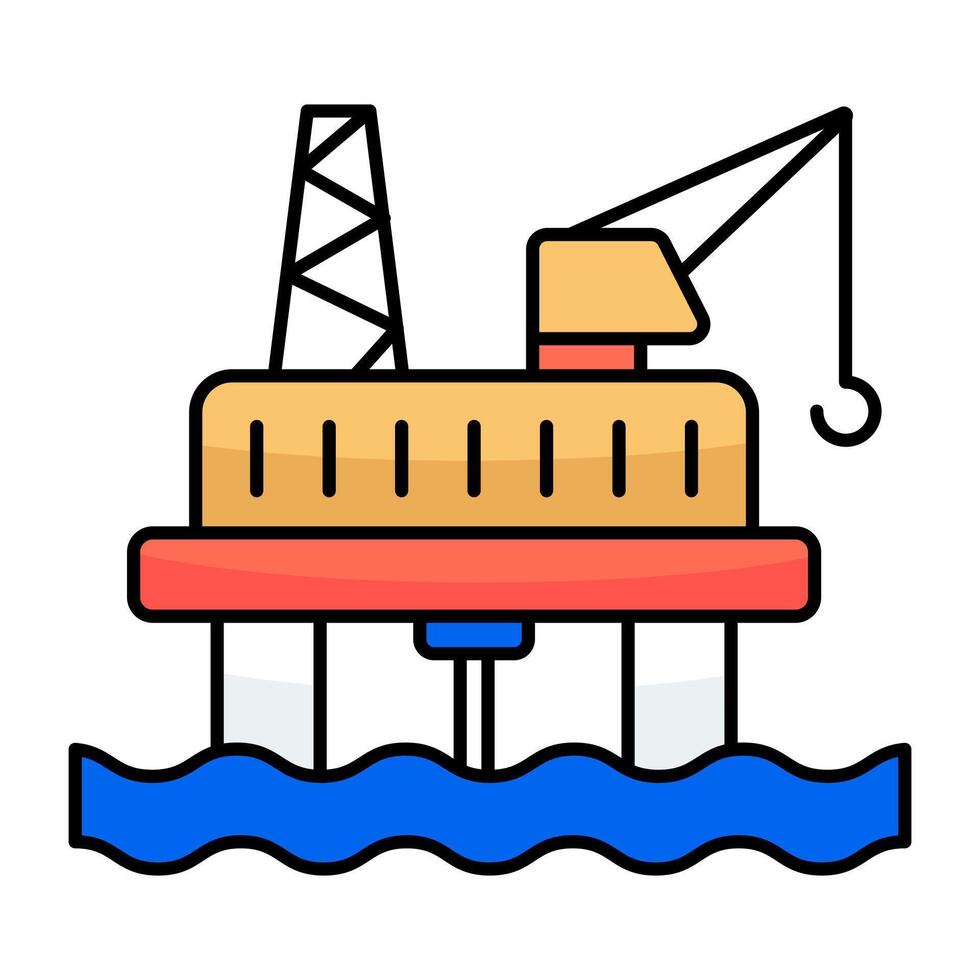 A design icon of oil refinery vector