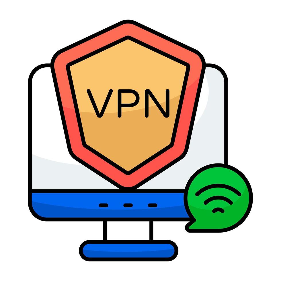 An icon design of vpn vector