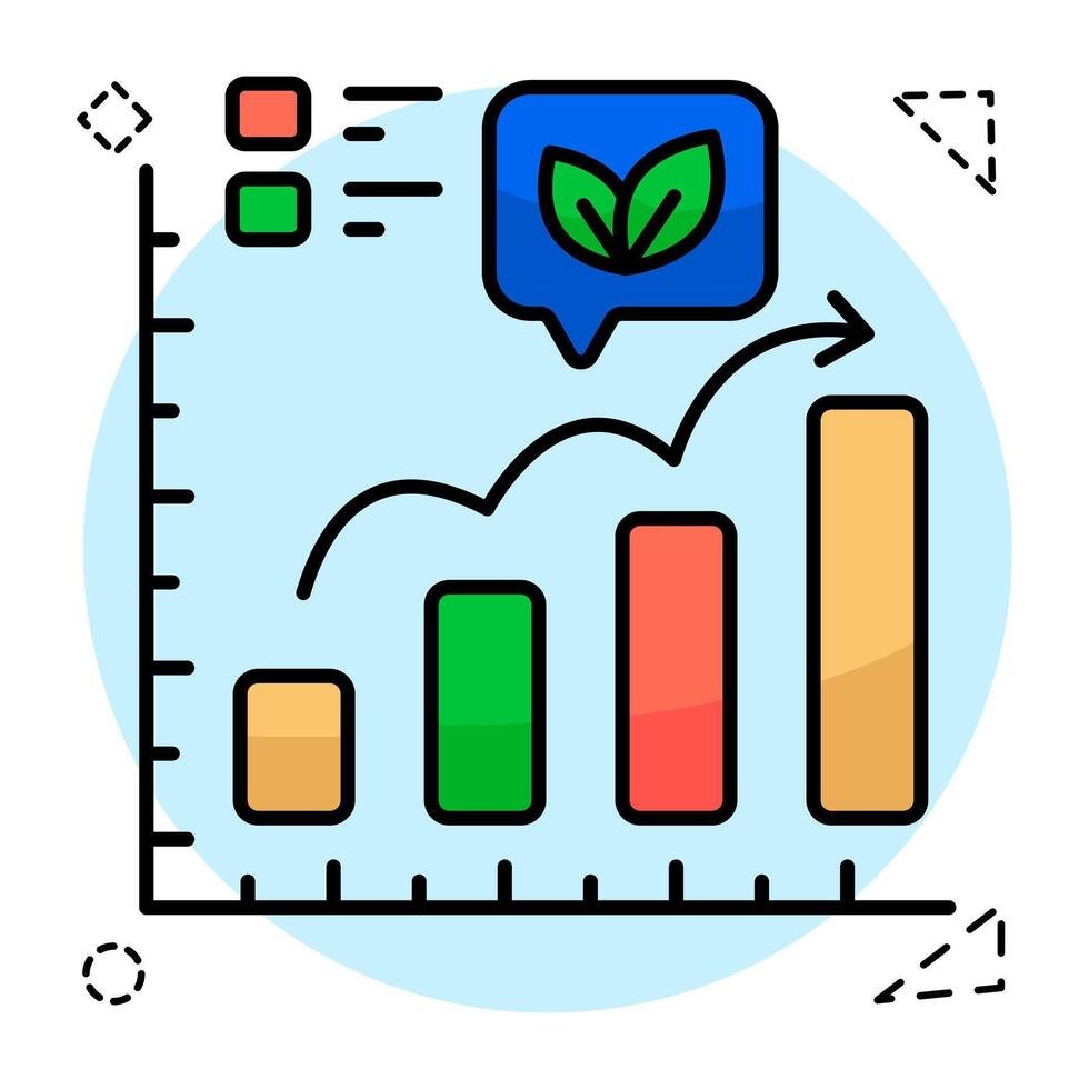 A design icon of eco analytics vector